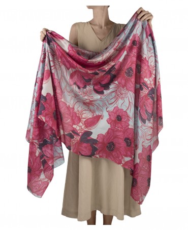 Палантин Женский SN40-GRANDE.FLEUR/MER.BLEUE